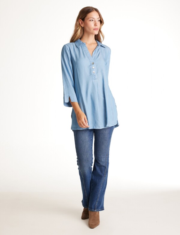 Blusa Lyocell JEAN CLARO
