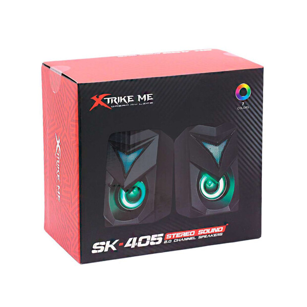 Parlantes Pc Gamer Xtrike Me SK405 Rgb 3.5mm Laptop Notebook Color Negro