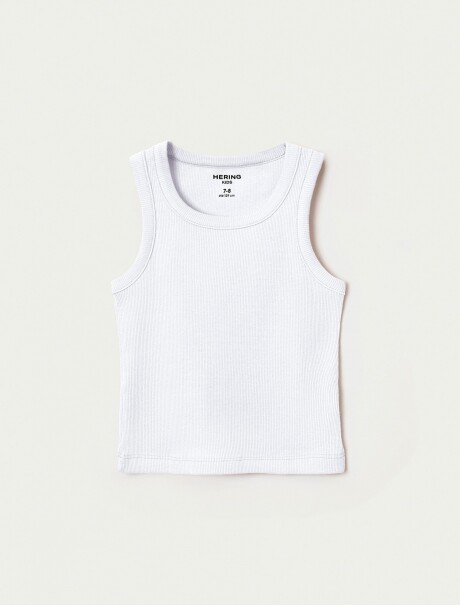 MUSCULOSA BÁSICA INFANTIL BLANCO