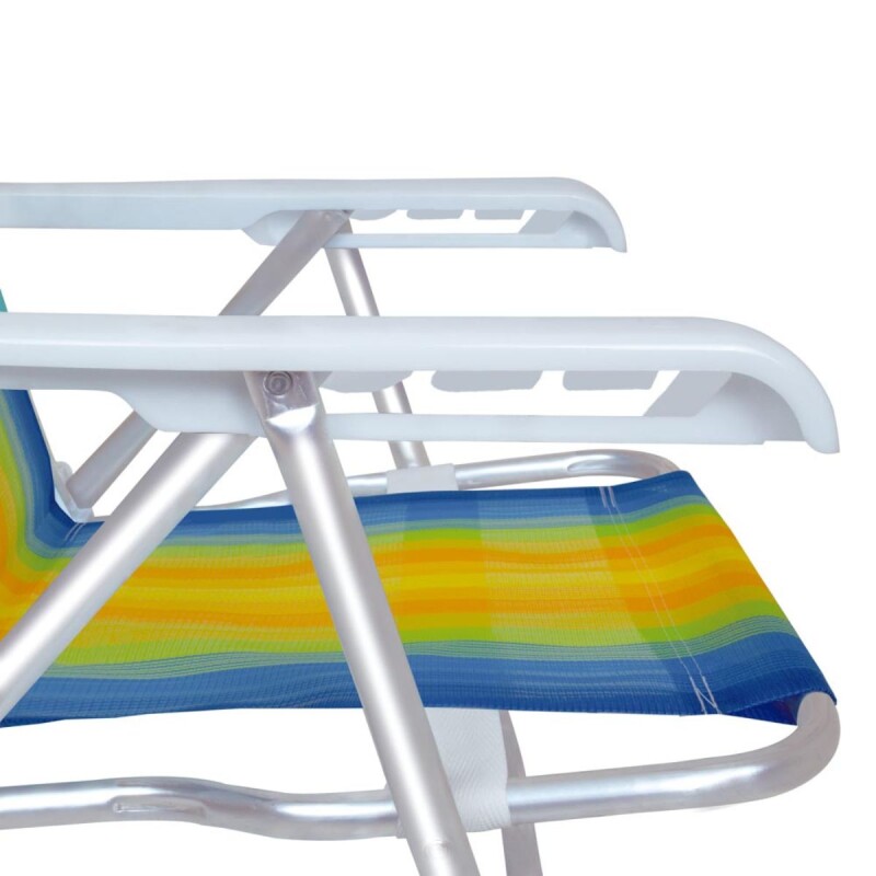 Silla reclinable 4 posiciones aluminio AMARILLO