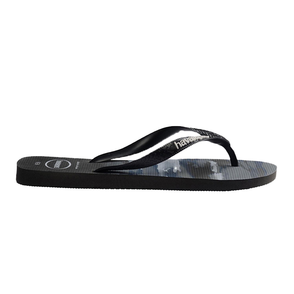 Sandalias Havaianas Top Camu FC Hombre Negro/Negro/Blanco