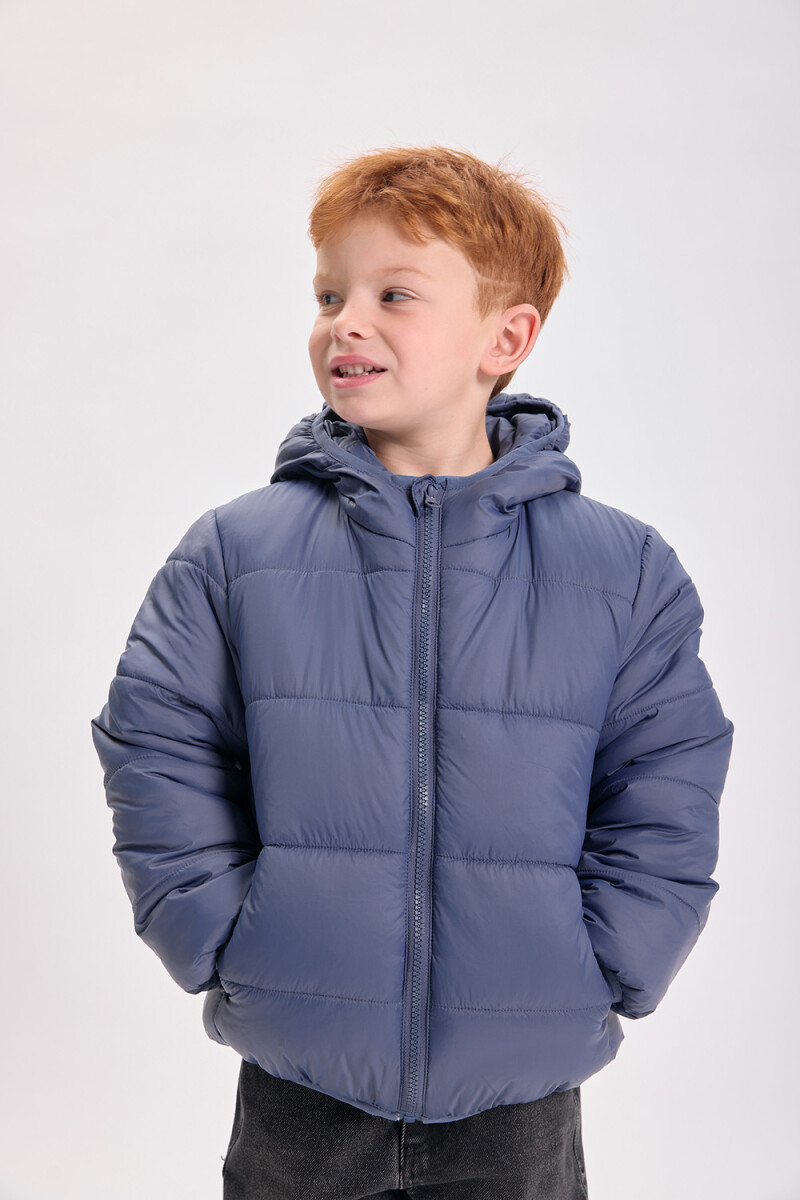 Campera abrigo capitoneada Azul Medio