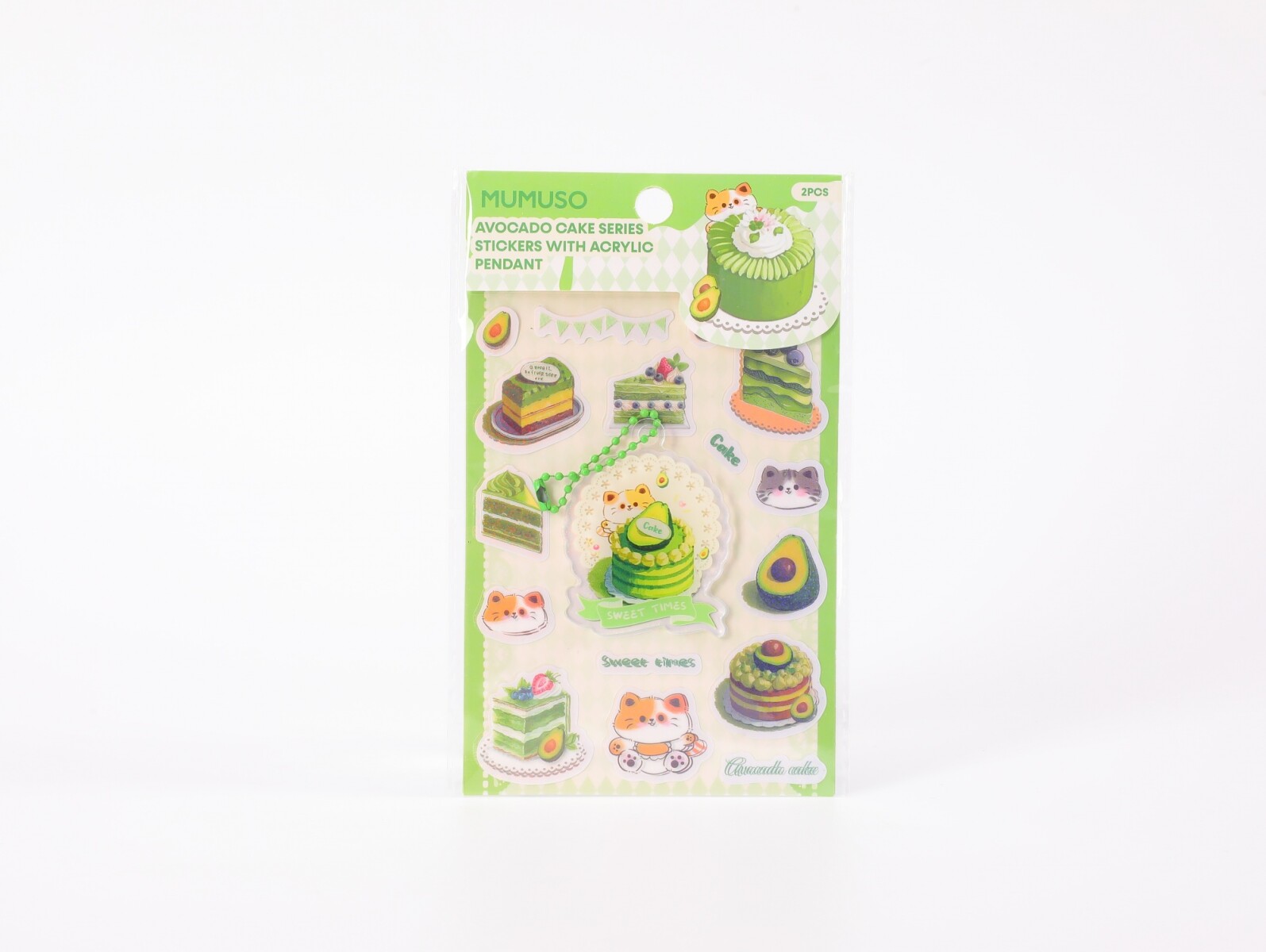 PEGATINAS DE PALTA CAKE SERIES CON COLGANTE ACRÍLICO (2 HOJAS) 