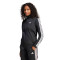 Campera de Mujer Adidas Deportiva 3 Tricot Negro - Blanco