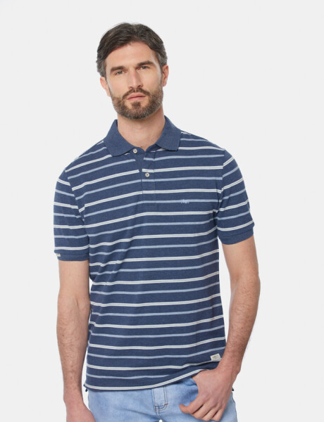 REMERA POLO PIQUE Azul