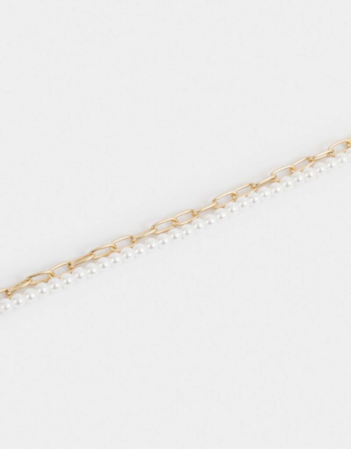Pulsera Ted Baker Tilaa Para Mujer - Diseño Trenzado Dorado Con Perlas Sintéticas, Latón Chapado En Oro