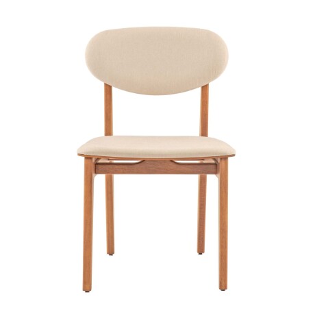 SILLA DE COMEDOR MADERA-Y-POLIESTER MARRON GIULIA