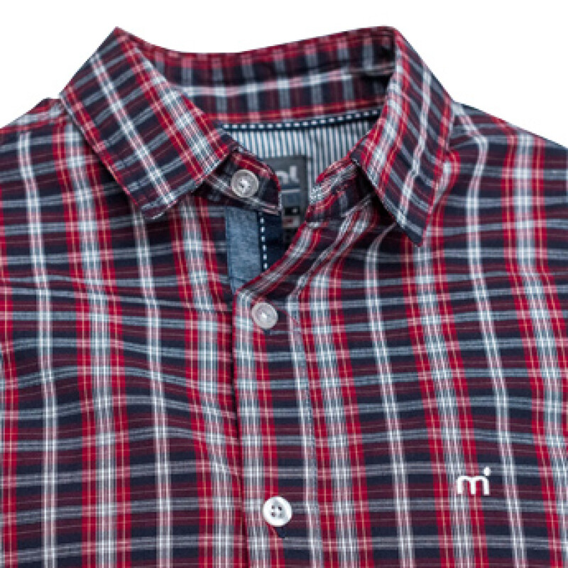 Mistral Camisa Berlin M/L Cuadros Rojo-negro