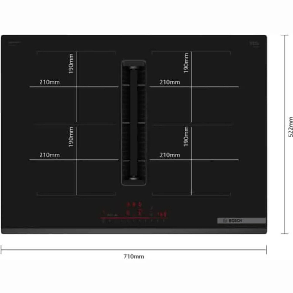 ANAFE DE INDUCCIÓN CON EXTRACTOR INDUCCION NEGRO BOSCH PVQ731H26E