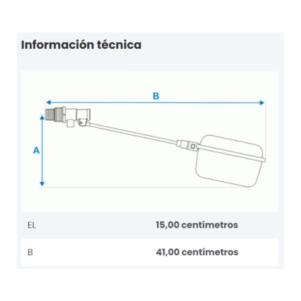 Grifo para tanque 1/2" y 3/4" ABS Fortlev Grifo Para Tanque 1/2" Y 3/4" Abs Fortlev