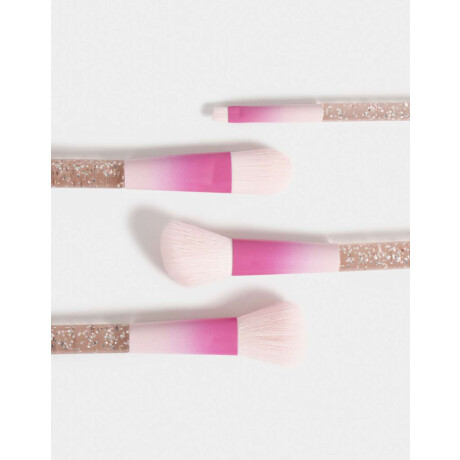 Set De Brochas Para Maquillaje Rosa Claro