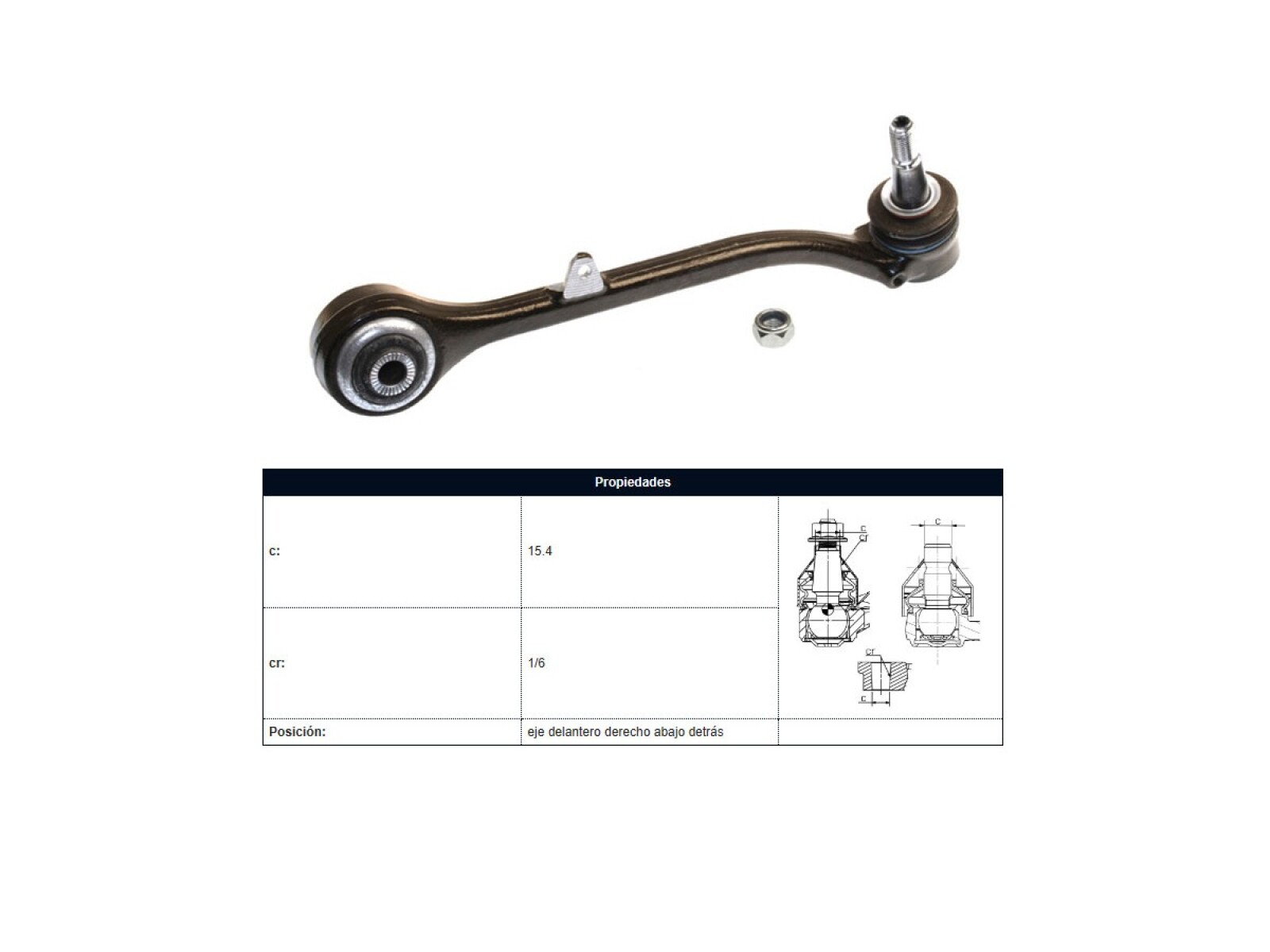 Brazo De Suspension Del BMW X3 (E83)/X3 Diesel (E83) 03-09 Der 