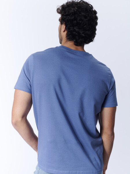 Remera estampa Iconos Azul