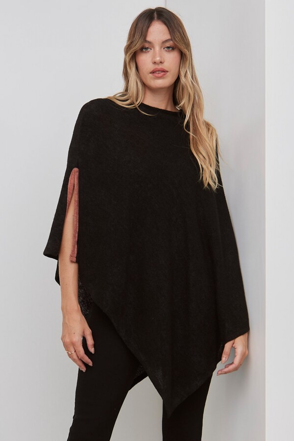 Poncho Ribete NEGRO