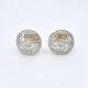 Caravanas Antiguas En Oro 18K, Platino, Brillantes Y Diamantes Caravanas Antiguas En Oro 18K, Platino, Brillantes Y Diamantes