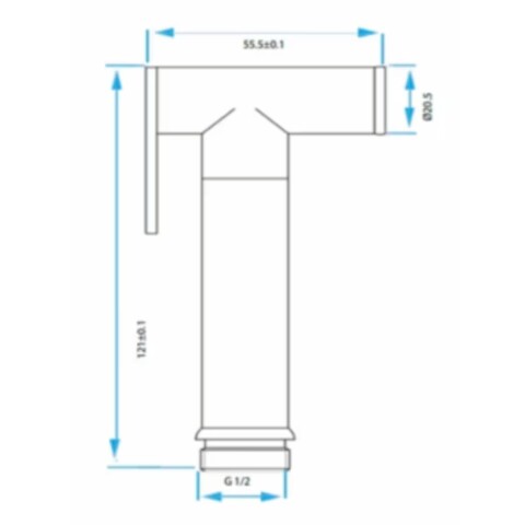Pico gatillo para ducha higiénica bronce cromado Pico Gatillo Para Ducha Higiénica Bronce Cromado