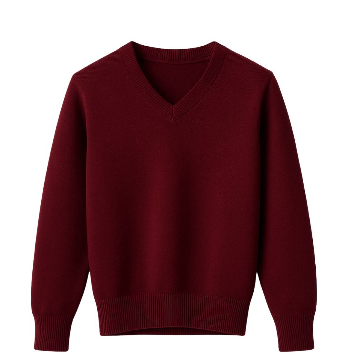 Sweater escote V Bordeaux