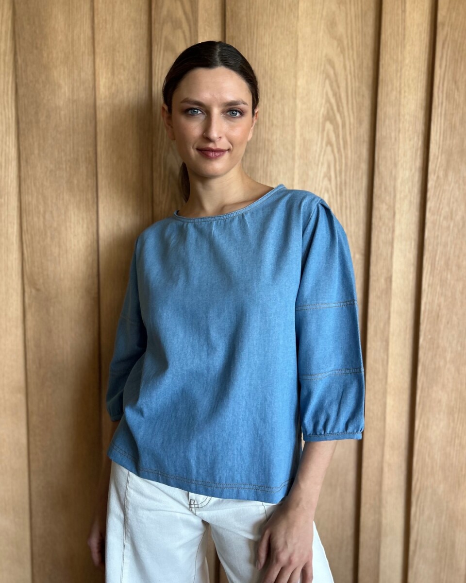 Blusa lagos - Denim Celeste 
