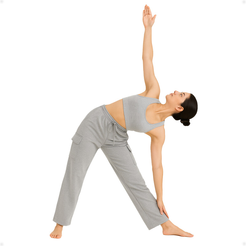 Pantalón Jogging Deportivo Tipo Cargo Gris Claro