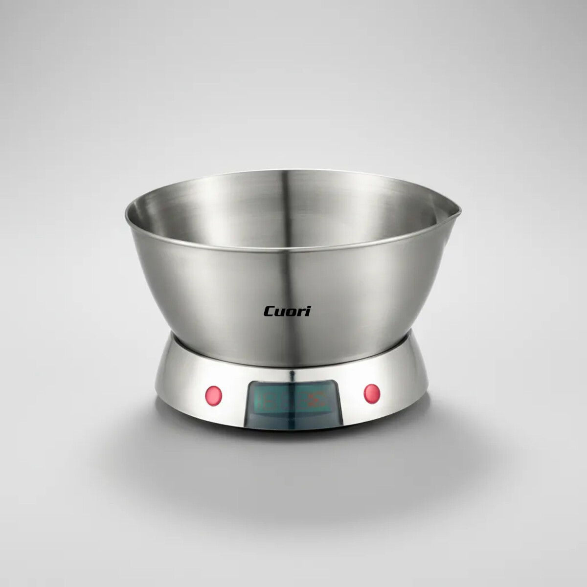 Balanza de Cocina Digital Acero Inox 5Kg LCD Bowl Extraíble - Plateado 