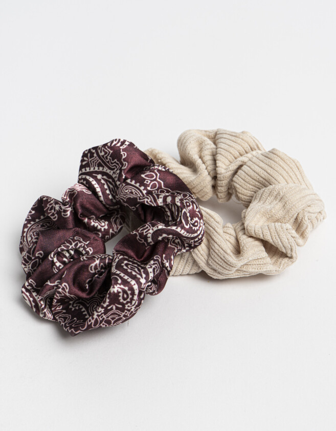 Skunzies Set por 2 Scrunchie - Combinacion Bicolor