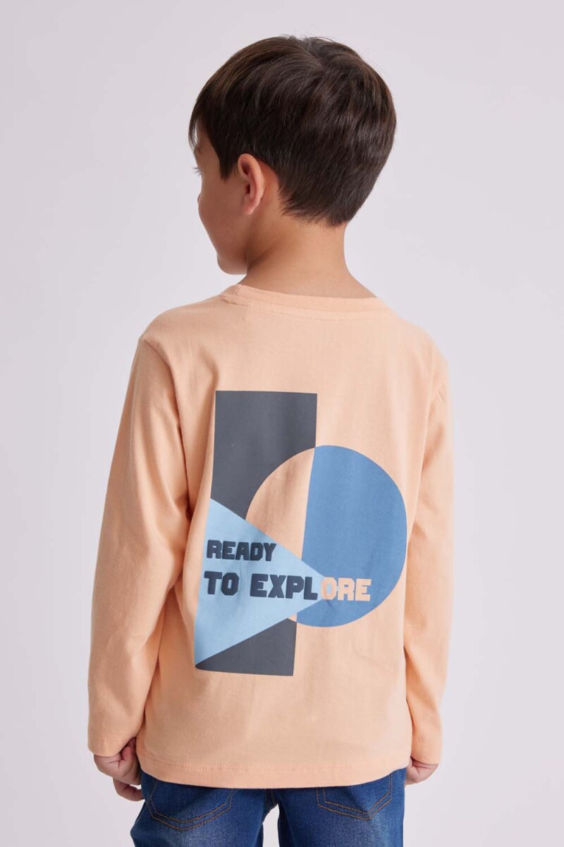 Remera manga larga Salmón