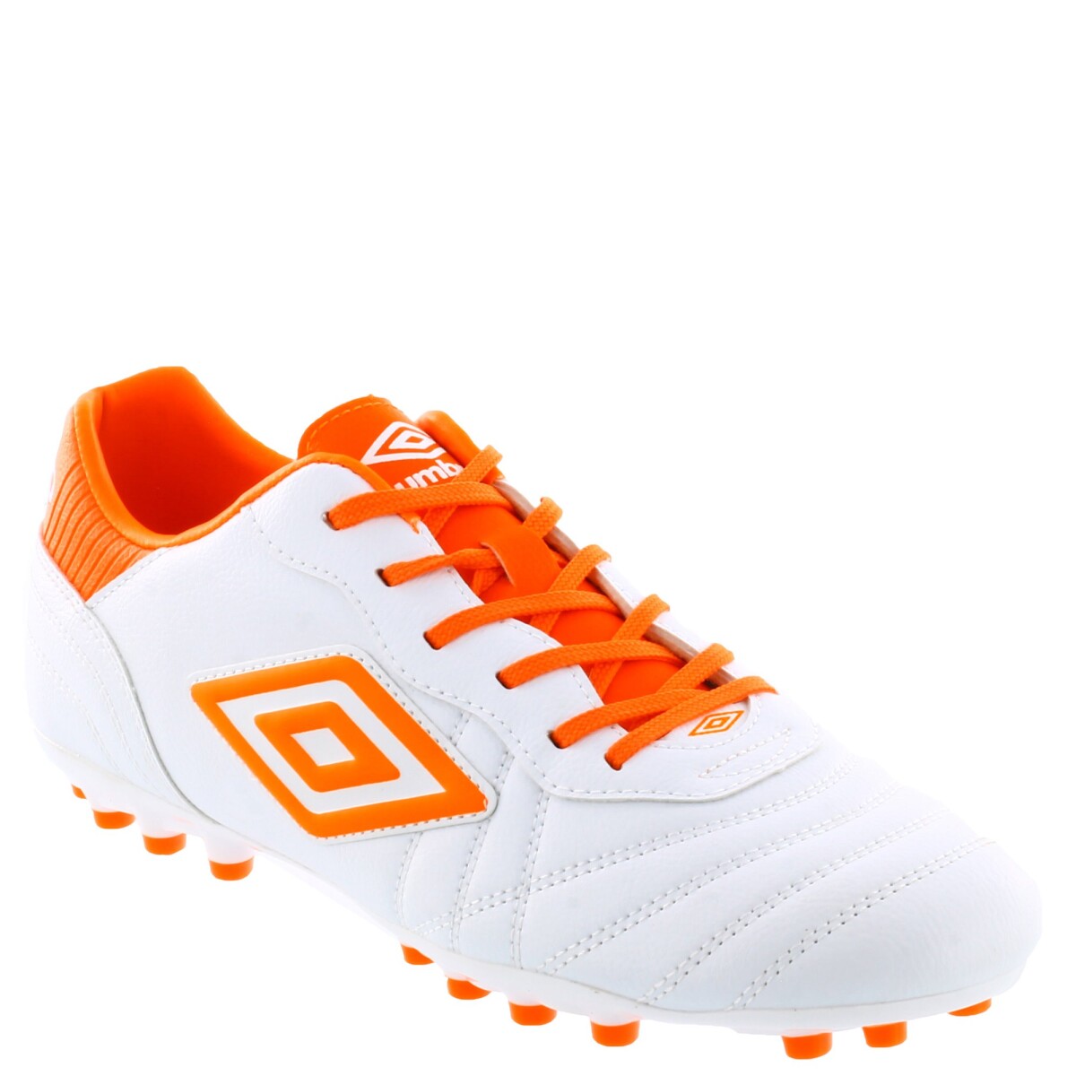 Championes de Fútbol 11 Infantiles Umbro Touch HG - Blanco - Anaranjado 