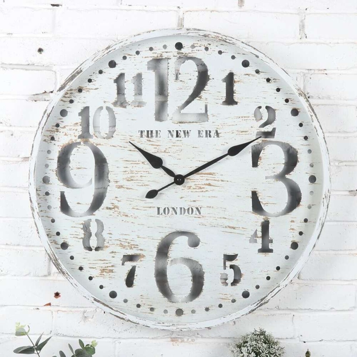 Reloj De Pared Hierro D60X6Cm - Black And White 