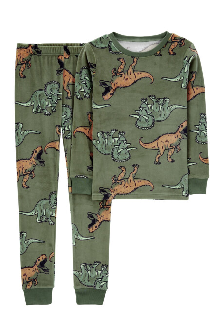 Pijama dos piezas de micropolar, diseño dinos Sin color