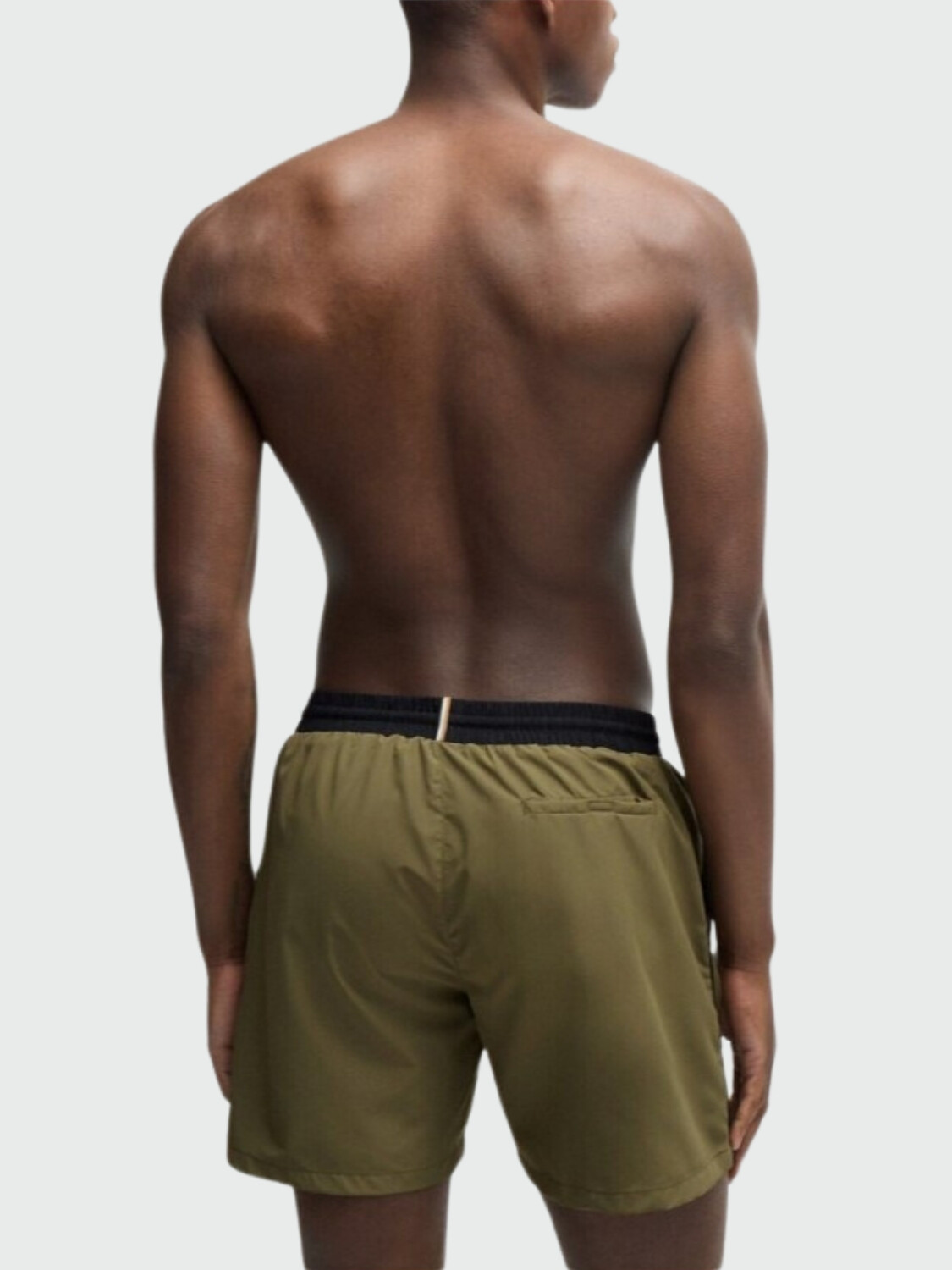HUGO BOSS Shorts de Baño Rápido con Estampado de Logo Verde