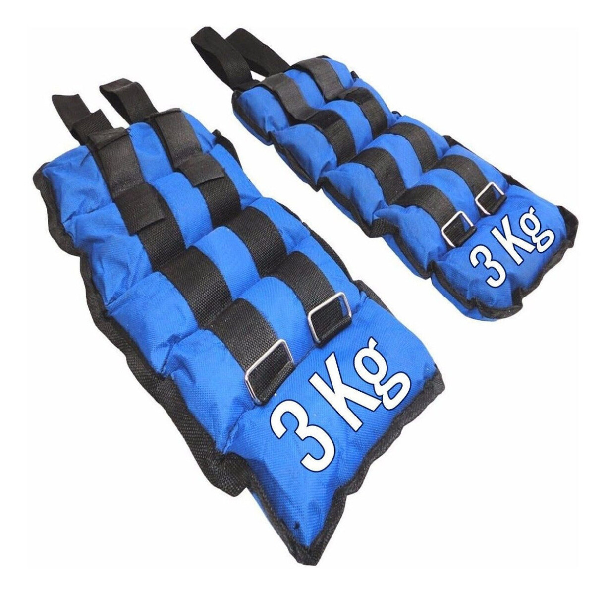 Par Tobi Pesas 3Kg Expert Tobilleras Muñequeras Fitness Running C/ Doble Velcro 