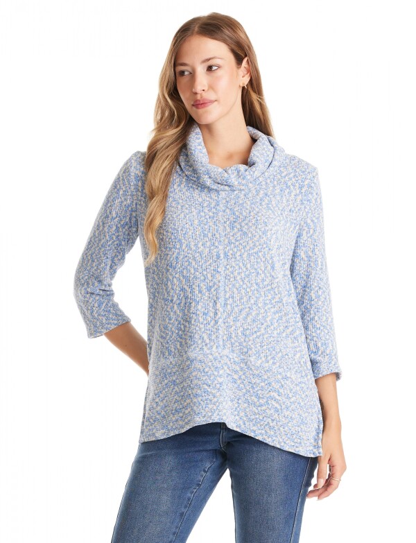 Buzo Cuello Volcado CELESTE/MULTI