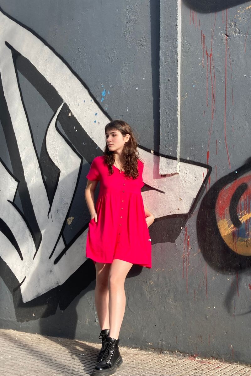 Maria Botones Fucsia