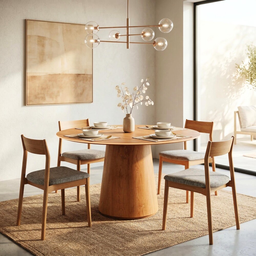 Mesa de comedor Zara 1.35 - Línea Manhattan Marrón