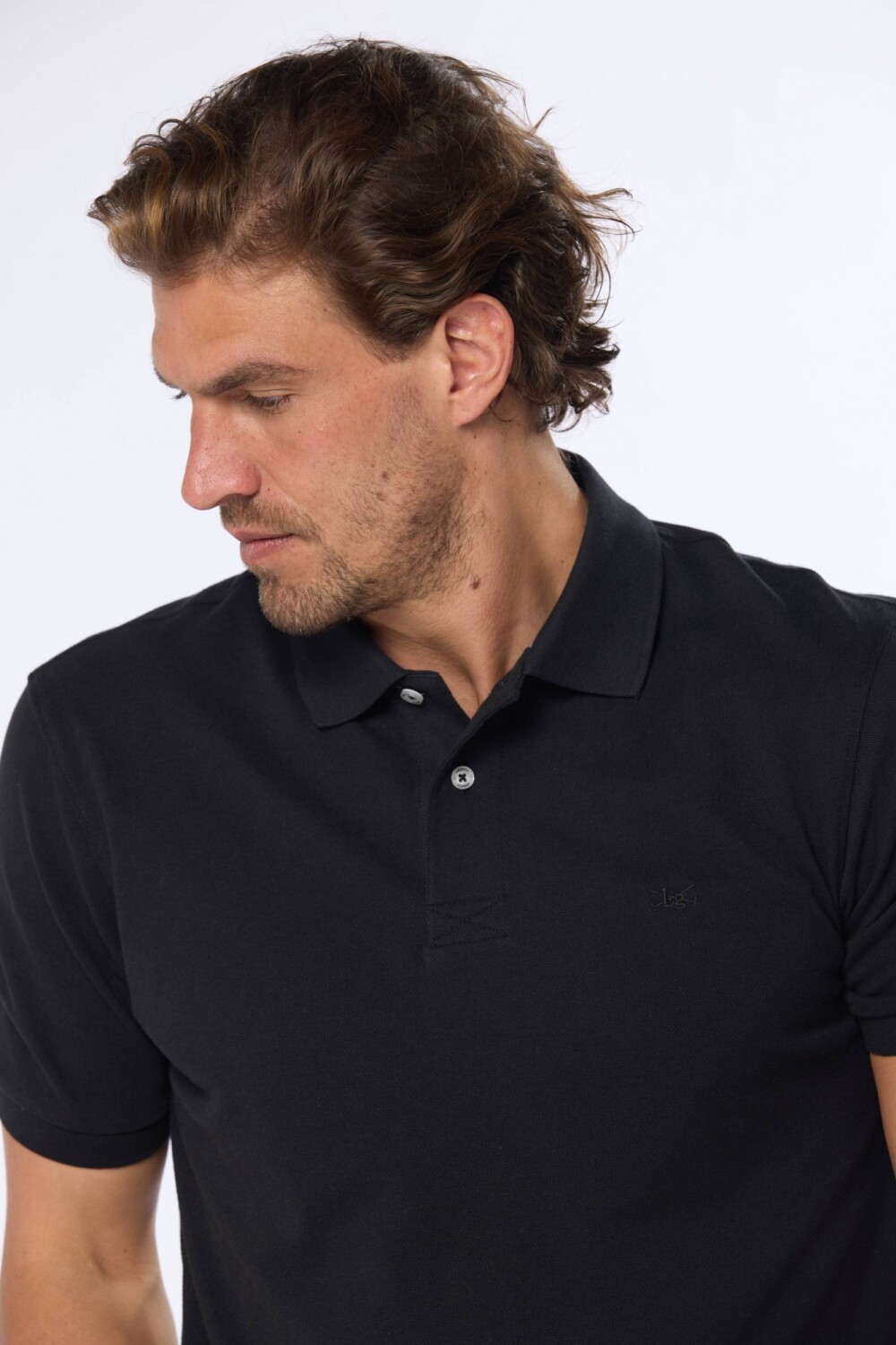 REMERA POLO PIQUE Negro