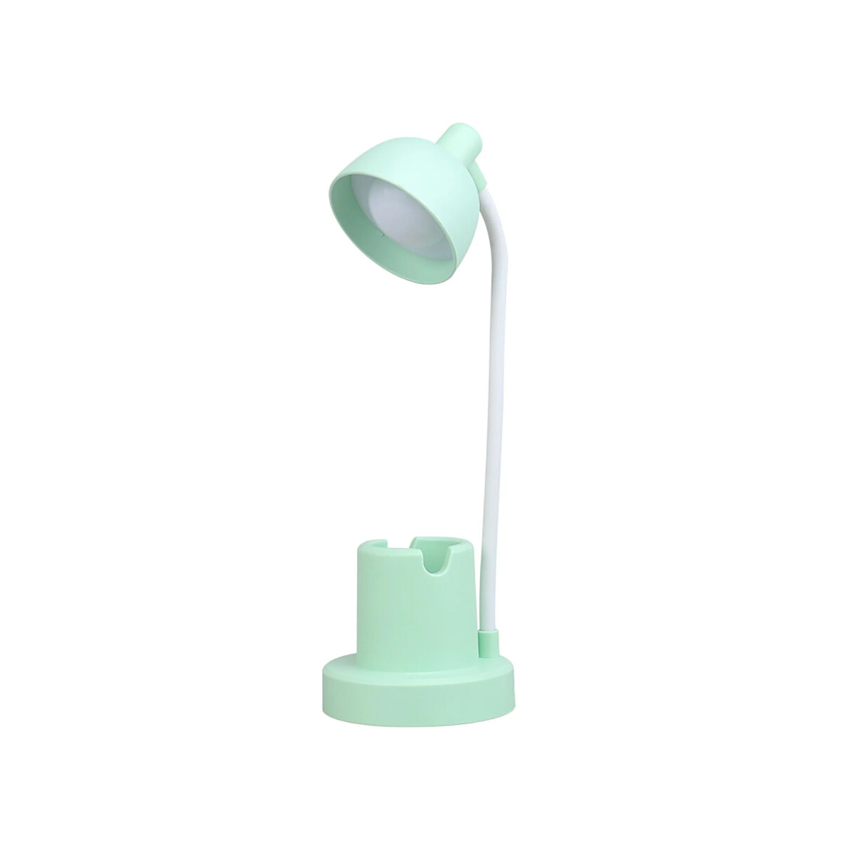 Lámpara Veladora Con Pie Con Portalápiz - Verde 