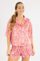 Pink paisley short Rosado