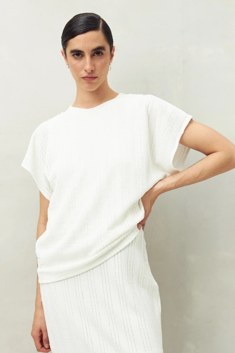 BLUZA D.CASSIN LUNA - BLANCO 