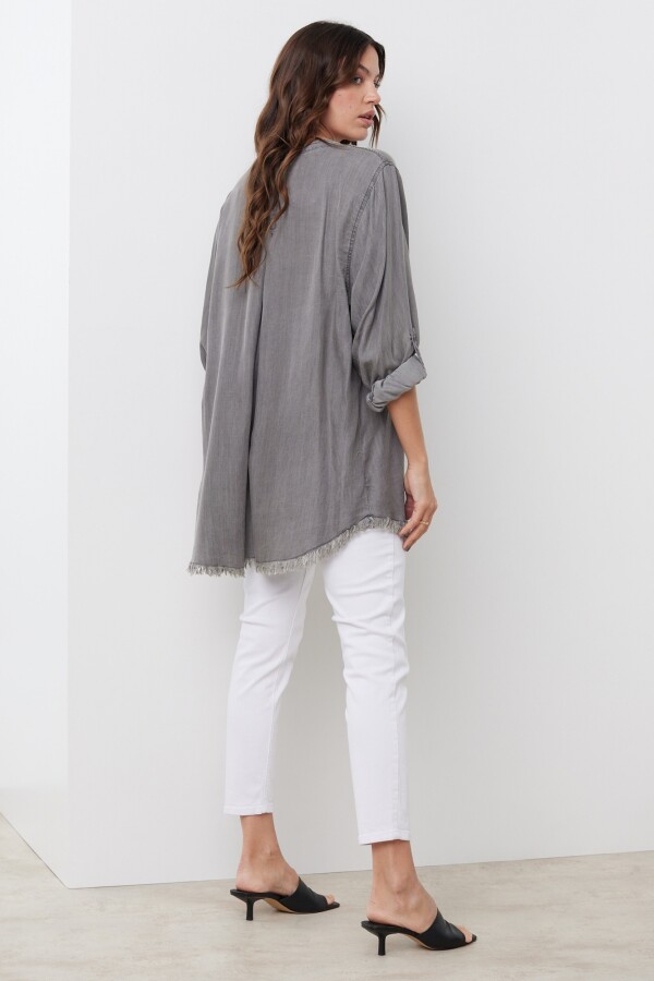 Blusa Oversize Tencel GRIS
