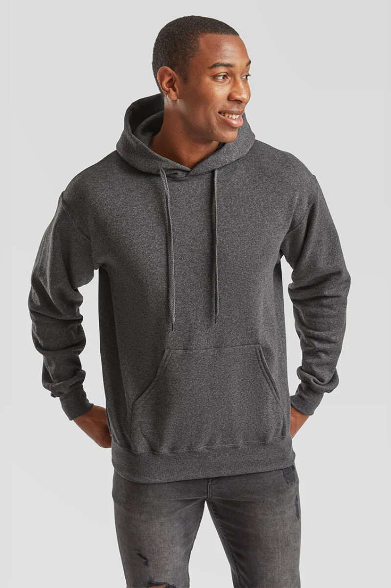 Buzo deportivo clásico con capucha - Gris melange oscuro 