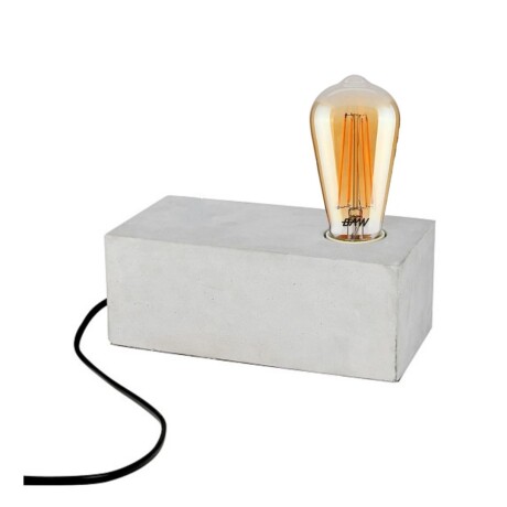 Portátil prisma de cemento con Lampara led filamento PERA 6W E27 Portátil prisma de cemento con Lampara led filamento PERA 6W E27