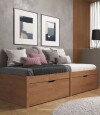 Cama 1 plaza 2 Cajones Beauty Funcional Marron