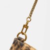Bandolera Honey En Cuero Animal Print Camel