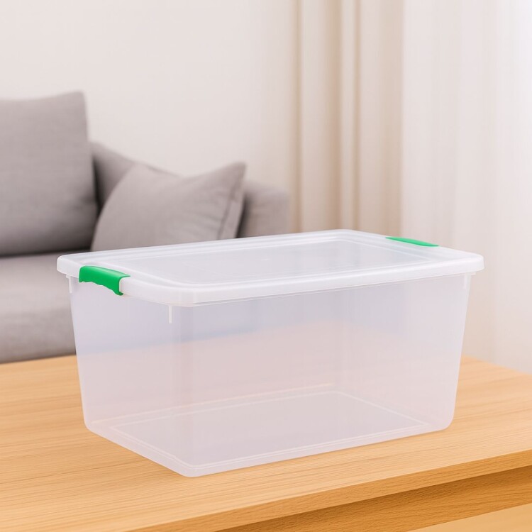 CAJA ORGANIZADORA WENBOX TRANSPARENTE 45 LITROS CAJA ORGANIZADORA WENBOX TRANSPARENTE 45 LITROS