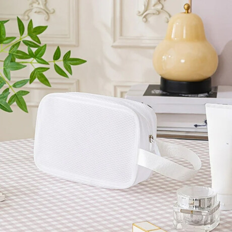 Neceser impermeable con asa - 20x12x7cm Blanco