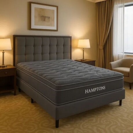 Sommier 2 Plazas Hamptons Hybrid Silver Gris