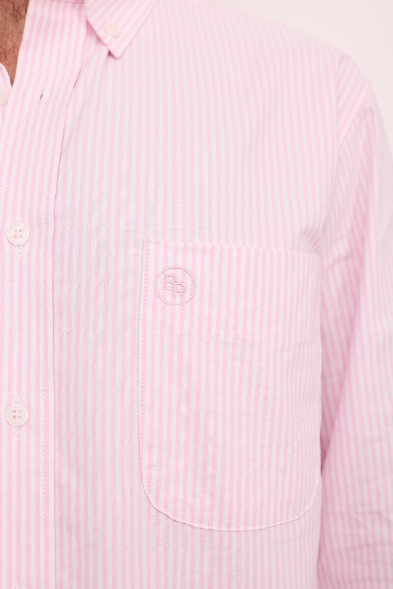 Camisa Rayada Brixton Oxford Pink Stripes