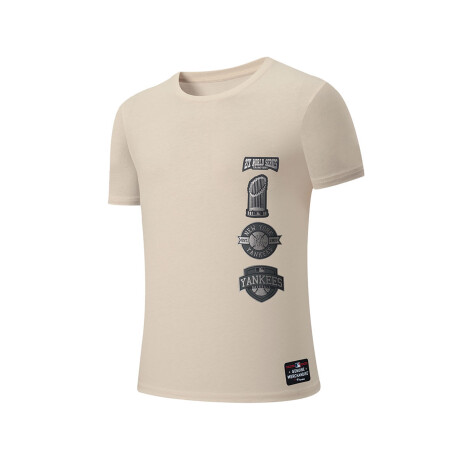 CAMISETA MLB FRONT METAL FOIL RUBBER PRINT REGULAR Beige