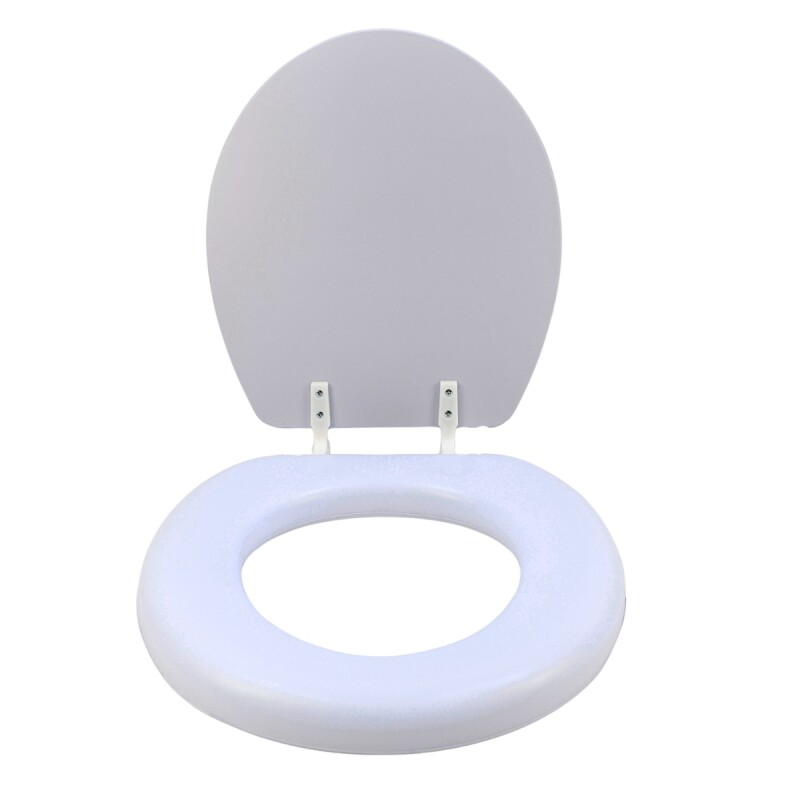 Asiento De Inodoro Acolchonado Universal BLANCO