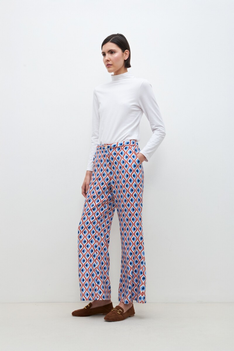 Retro print pants lacre